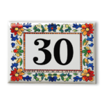 rectangle photoceramic with house number